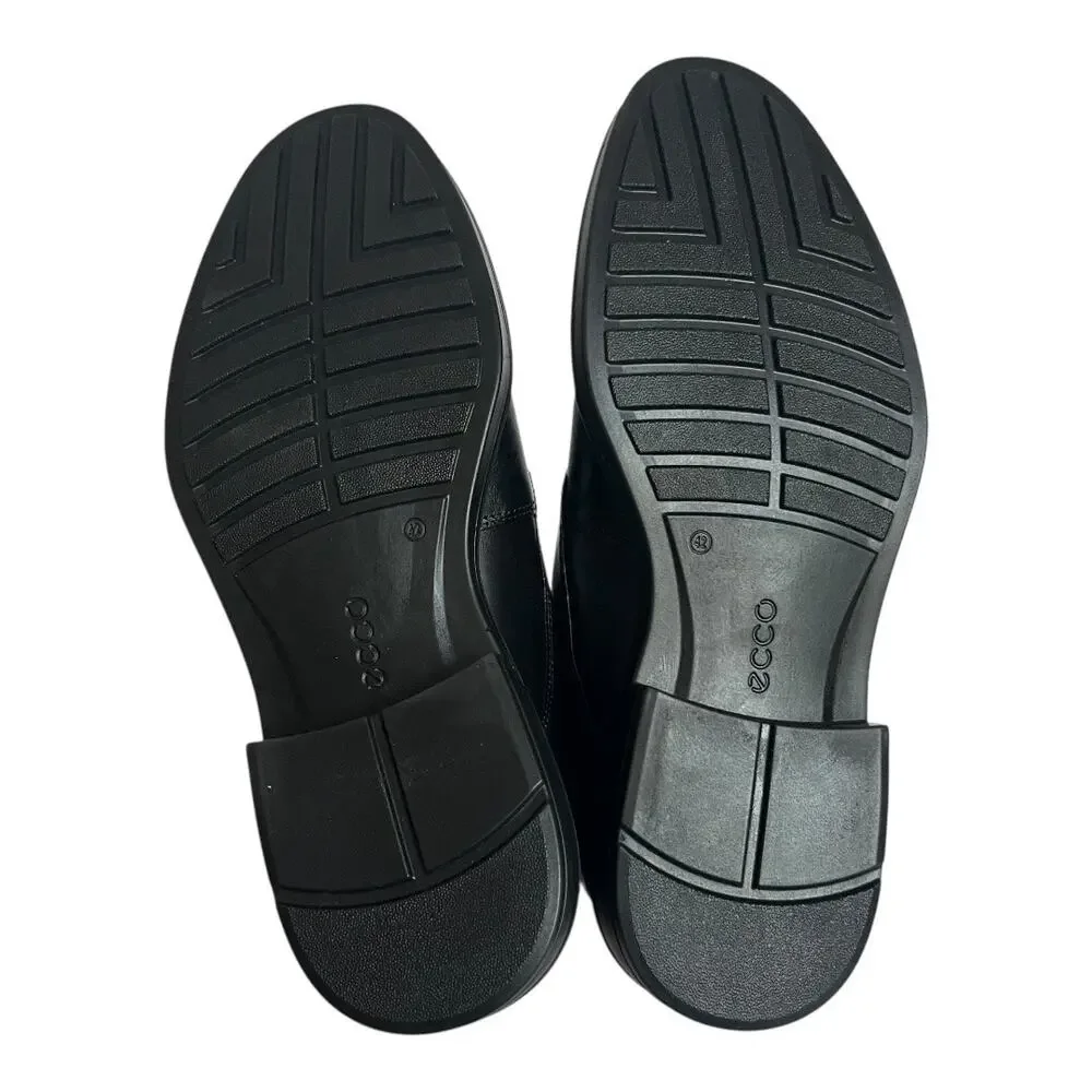 Ecco Vitrus III Cap Toe Oxford Black Leather Shoes Men Size 42 EU